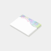 Mam moet een lijst maken, Iridescent Wave & Zilver Post-it® Notes (Schuin)