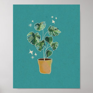 Mam Monstera Poster