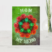 Mam My Hero Roos Art Moederdag Kaart (Voorkant)