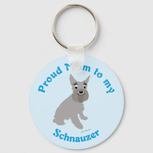 Mam naar mijn Schnauzer Sleutelhanger