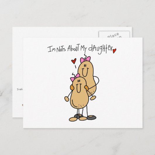 Mam - Nuts over mijn T-shirts en cadeautjes Briefkaart (Voorkant / Achterkant)