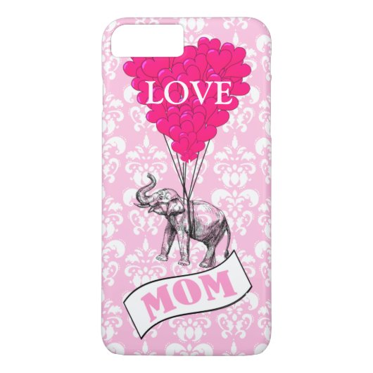 Mam-, olifant- en hartballonnen Case-Mate iPhone case (Achterkant)