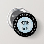 Mam om Blue Baby shower Button te zijn (Voorkant /achterkant)