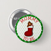 Mam om kerstcadeautje te zijn, Teddy Bear Button (Voorkant /achterkant)