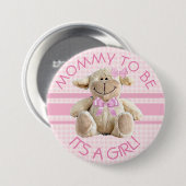 Mam om Lamb Baby shower Button te zijn (Voorkant /achterkant)
