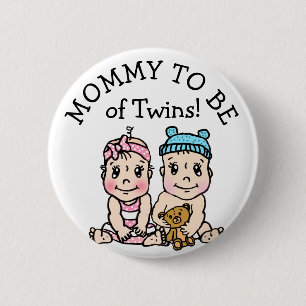 Mam om van Twins te zijn, Baby shower Button
