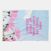 Mam Onbetaalde Therapist Funny Floral Moederdag Theedoek (Horizontaal)