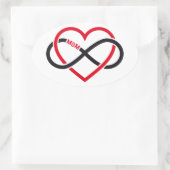 Mam oneindigheid hart voor Moederdag Ovale Sticker (Tas)