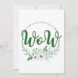 MAM op zijn kop spelt WOW! Feestdagenkaart