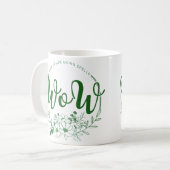 MAM op zijn kop spelt WOW! Koffie Mok (Voorkant links)