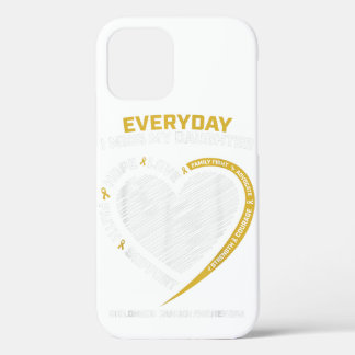 Mam Pa Gold in Memory Daughter Childhood Cancer A iPhone 12 Pro Hoesje