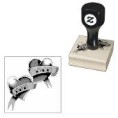 Mam Pa Red Hearts Tattoo Rubberstempel (Gestempeld)