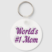 Mam paarse tekst sleutelhanger (Voorkant)