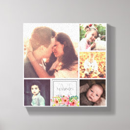 Mam Pap en Kinderen Canvas Afdruk