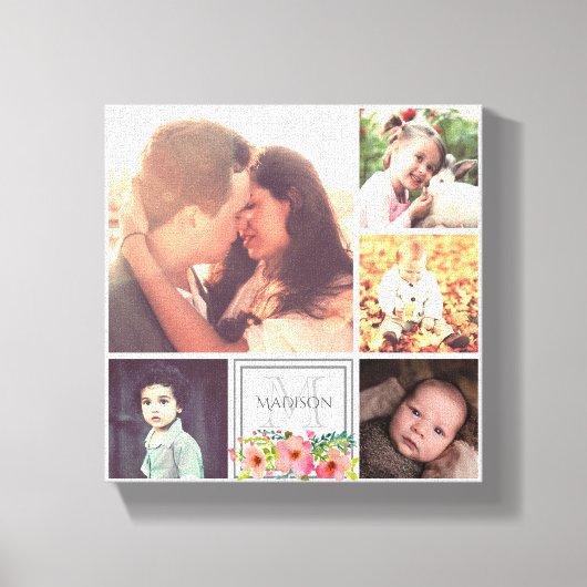 Mam Pap en Kinderen Canvas Afdruk (Voorkant)