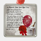 Mam & pap gedicht - Jubileum met 40ste bruiloft Metalen Ornament (Voorkant)