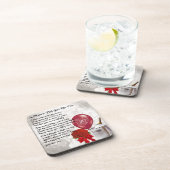 Mam & pap gedicht - Jubileum met 40ste bruiloft Onderzetter (Rechterzijde)