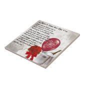 Mam & pap gedicht - Jubileum met 40ste bruiloft Tegeltje (Zijkant)