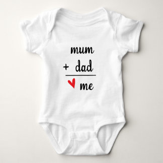 Mam + Pap = Ik Schattige Nieuwkomer Aankondiging Romper