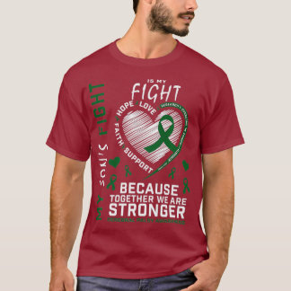 Mam Pap Mijn zonen vechten is mijn strijd hersenve T-shirt