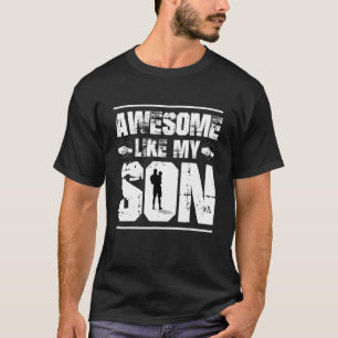 Mam Pap Quote Geweldige als mijn zoon Happy vaders T-shirt