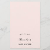 Mam Pap Raad Wie Baby shower Spel Ballerina Schoen Flyer (Achterkant)