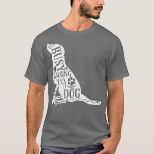 Mam Papa bezig met het opvoeden van mijn hond eige T-shirt
