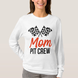 Mam Pit Crew Funny Hosting Car Race Birthday Party T-shirt