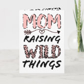 Mam Raising Wild Things Quote Funny Moederdag C Kaart (Voorkant)