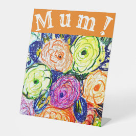 MAM! RECLAMEBORD MET VOETSTUK