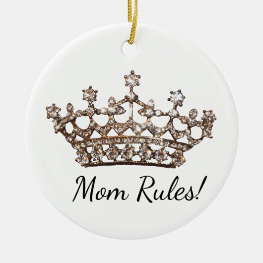 "Mam Regels!" Tiara Ceramic Ornament (Voorkant)