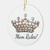 "Mam Regels!" Tiara Ceramic Ornament (Links)