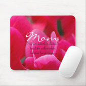 Mam Roze en Red Floral Mousepad Muismat (Met muis)