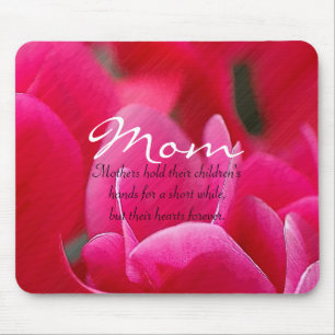 Mam Roze en Red Floral Mousepad Muismat