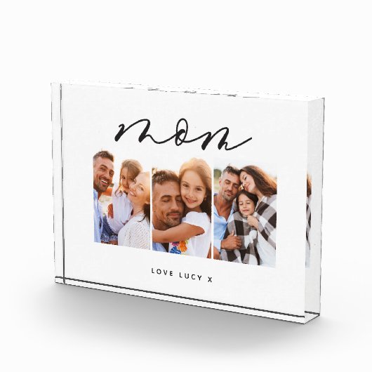 mam schattig modern script multi foto gift (Rechts)