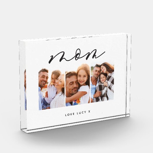mam schattig modern script multi foto gift (Links)