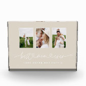 Mam schattig modern script multi-foto gift natuurl fotoblokken (Voorkant)