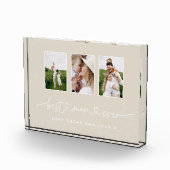 Mam schattig modern script multi-foto gift natuurl fotoblokken (Rechts)