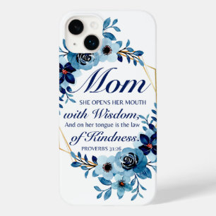 Mam - Spreuken 31:26 Moederdag Schriftbloem Case-Mate iPhone 14 Plus Hoesje