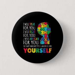 Mam steunt Autisme Awareness Autistic Boy Son Puzz Ronde Button 5,7 Cm