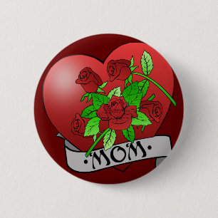 Mam Tattoo Gifts en T-shirts Ronde Button 5,7 Cm