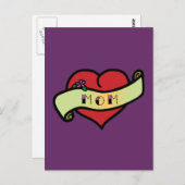 Mam Tattoo Heart Briefkaart (Voorkant / Achterkant)