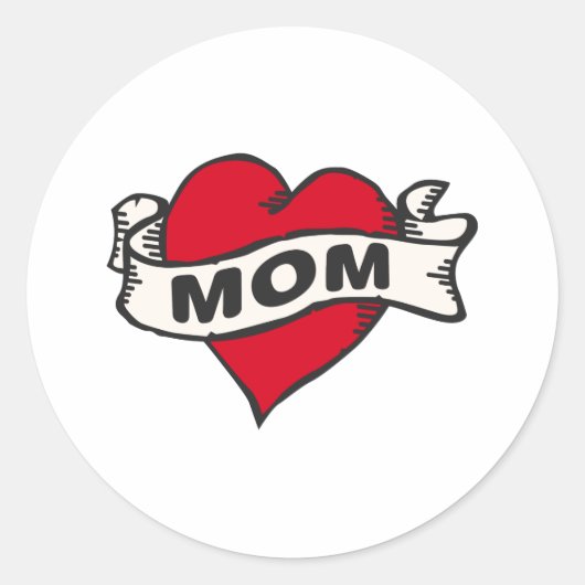 Mam Tattoo Ronde Sticker (Voorkant)