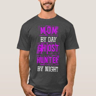 Mam tegen dag Ghost Hunter tegen nacht Halloween T-shirt