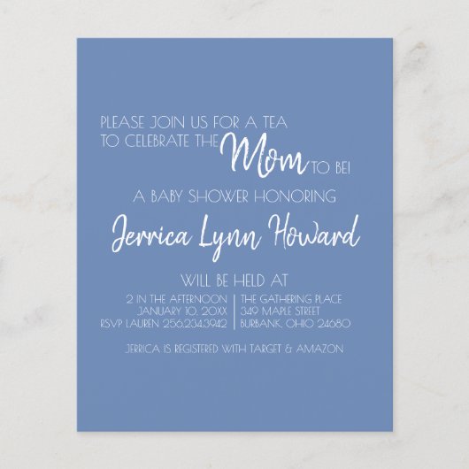 Mam-to-be Baby shower Invitation Flyer (Voorkant)
