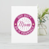 Mam uit dienst bedankkaart (Staand voorkant)