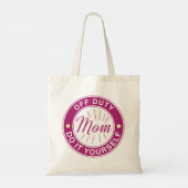 Mam uit dienst tote bag (Achterkant)