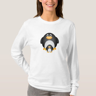 Mam/vader en baby pinguïn t-shirt