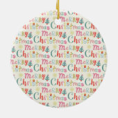 Mam, vader en twee kinderen ~ pinguïns keramisch ornament (Achterkant)