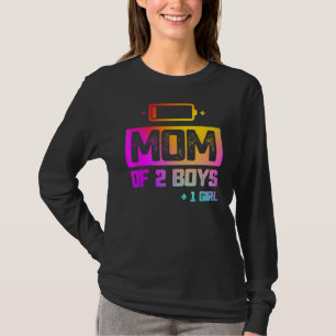 Mam van 2 jongens 1 meisje met lage batterijduur t-shirt